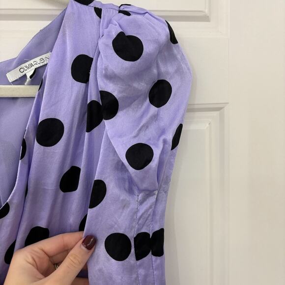 Olivia Rubin Diana Dress Polka Dot Midi Silk - Picture 8 of 12